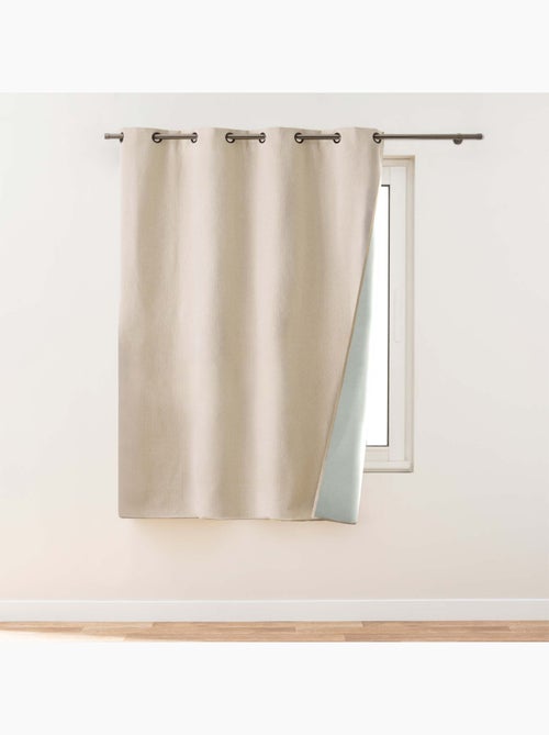 Rideau occultant à œillets en tissu uni - Kiabi Rideau occultant à œillets en tissu uni - Kiabi