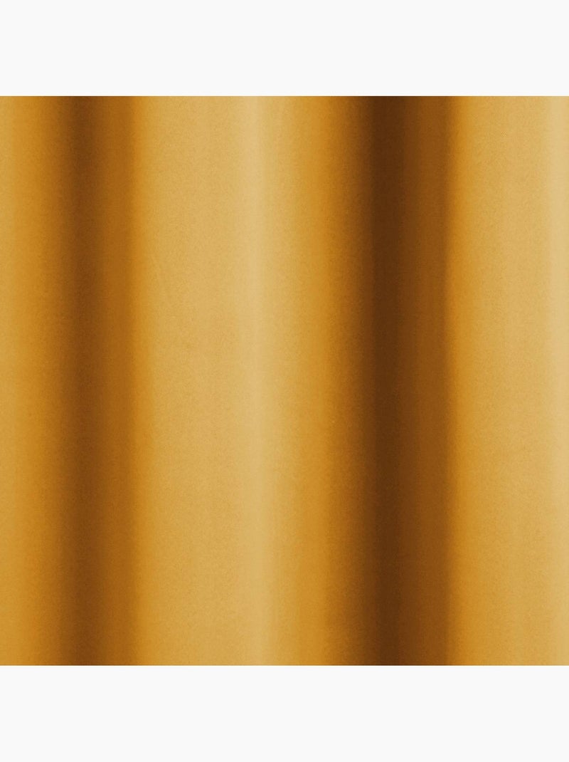Rideau occultant à oeillets métalliques odelie Jaune - Kiabi