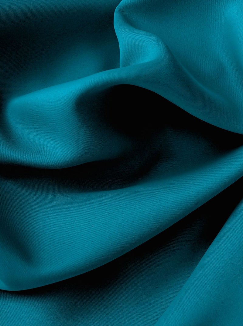 Rideau occultant à œillets REGLISSE Bleu - Kiabi
