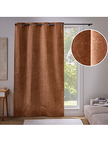 Rideau occultant à œillets velouris effet velours