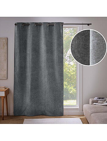 Rideau occultant à œillets velouris effet velours