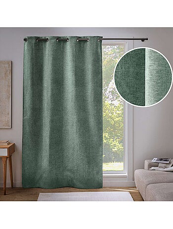 Rideau occultant à œillets velouris effet velours