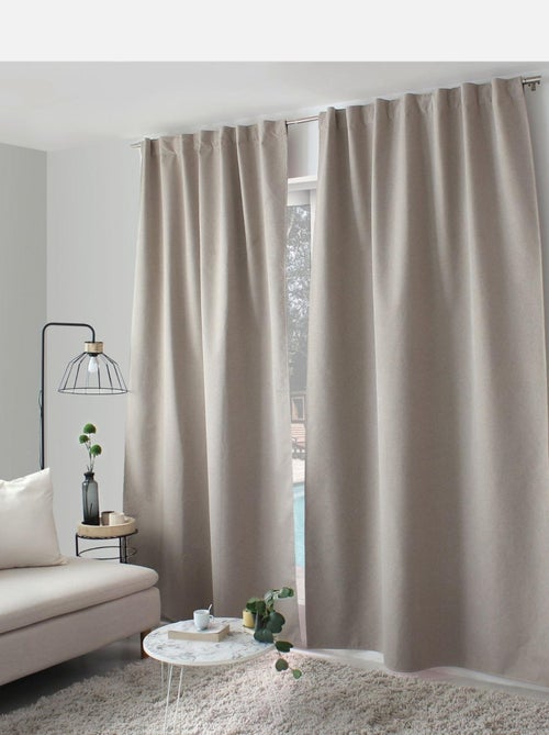 Rideau occultant aspect chambray - Kiabi