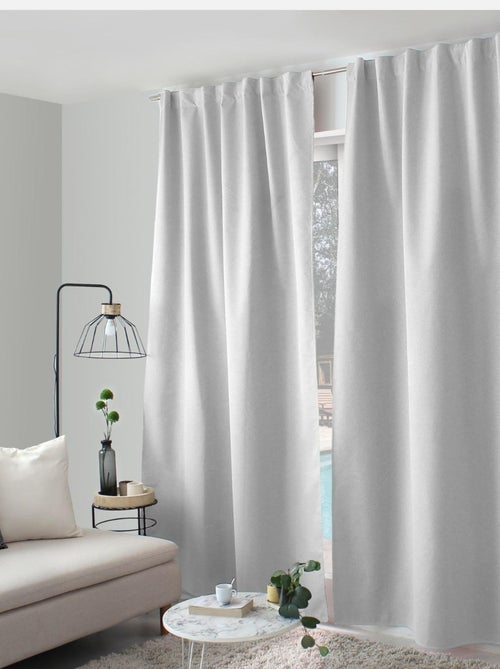 Rideau occultant aspect chambray - Kiabi