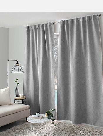 Rideau occultant aspect chambray