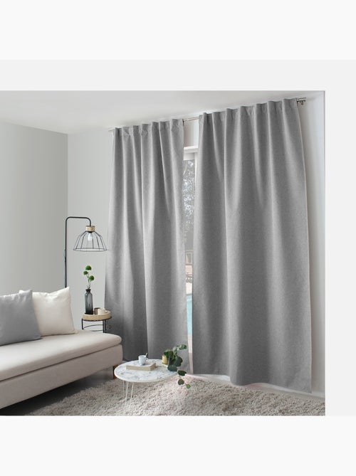 Rideau occultant aspect chambray - Kiabi