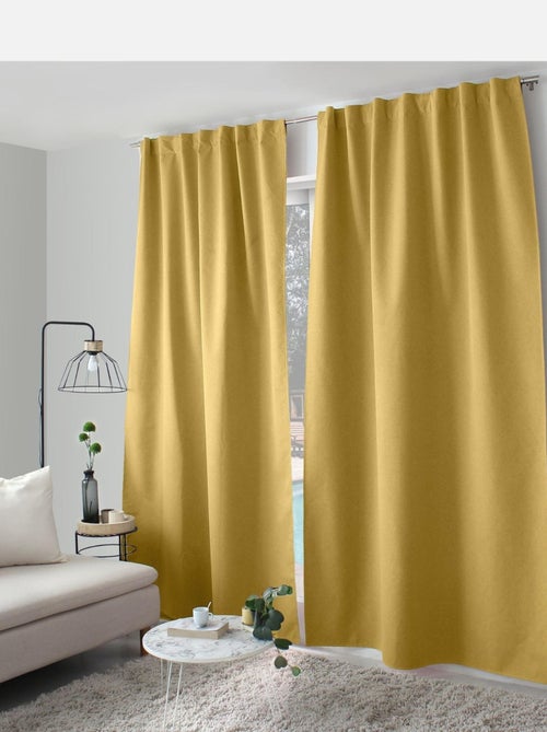 Rideau occultant aspect chambray - Kiabi