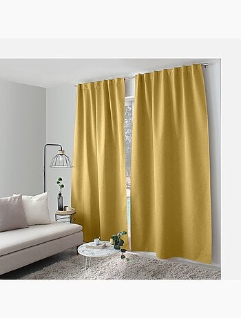 Rideau occultant aspect chambray