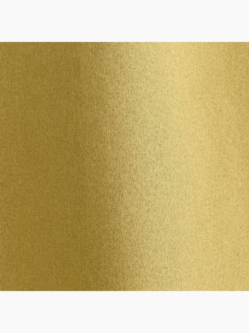 Rideau occultant aspect chambray Moutarde - Kiabi