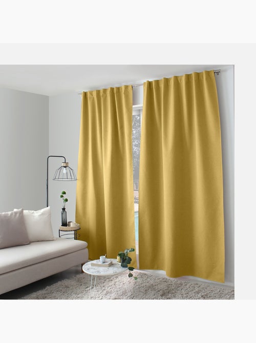 Rideau occultant aspect chambray - Kiabi