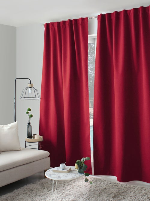 Rideau occultant aspect chambray - Kiabi