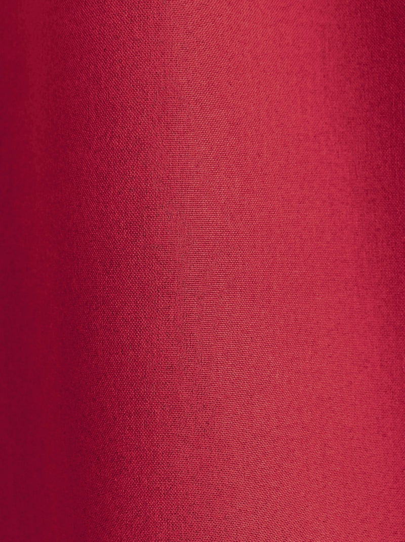 Rideau occultant aspect chambray Rouge - Kiabi