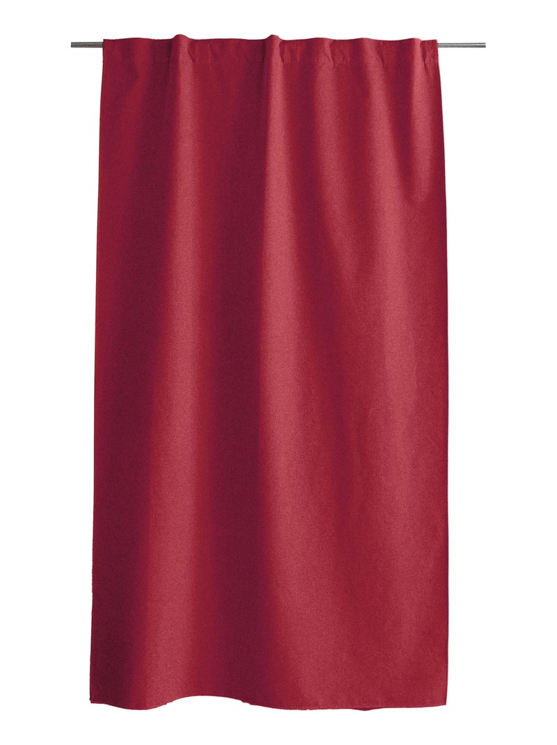Rideau occultant aspect chambray Rouge - Kiabi