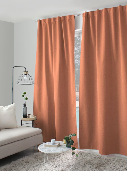 Rideau occultant aspect chambray - Kiabi