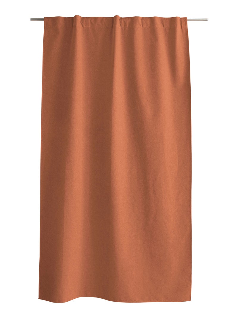 Rideau occultant aspect chambray Terracotta - Kiabi