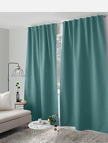 Rideau occultant aspect chambray