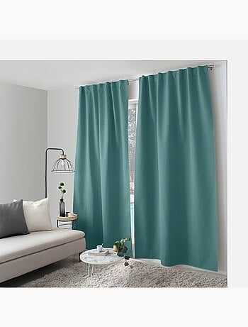 Rideau occultant aspect chambray