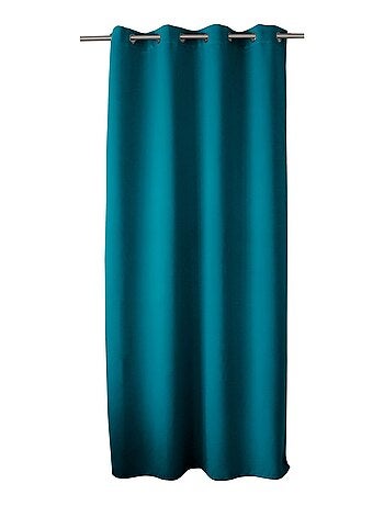 Rideau occultant fil noir avec 8 œillets