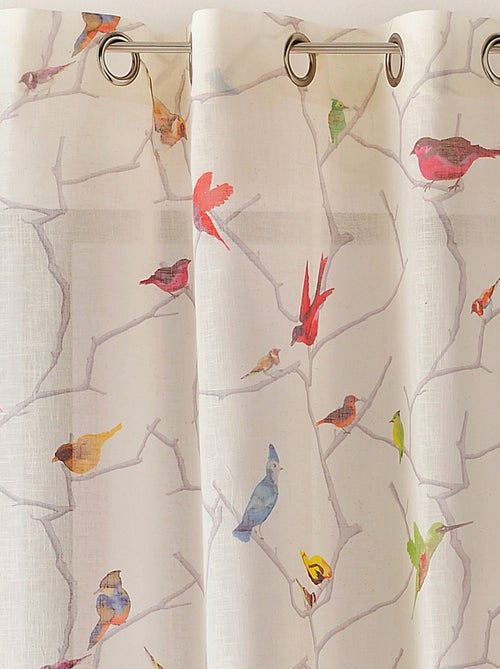 Rideau occultant bucolique imprimé "colibri" - Kiabi