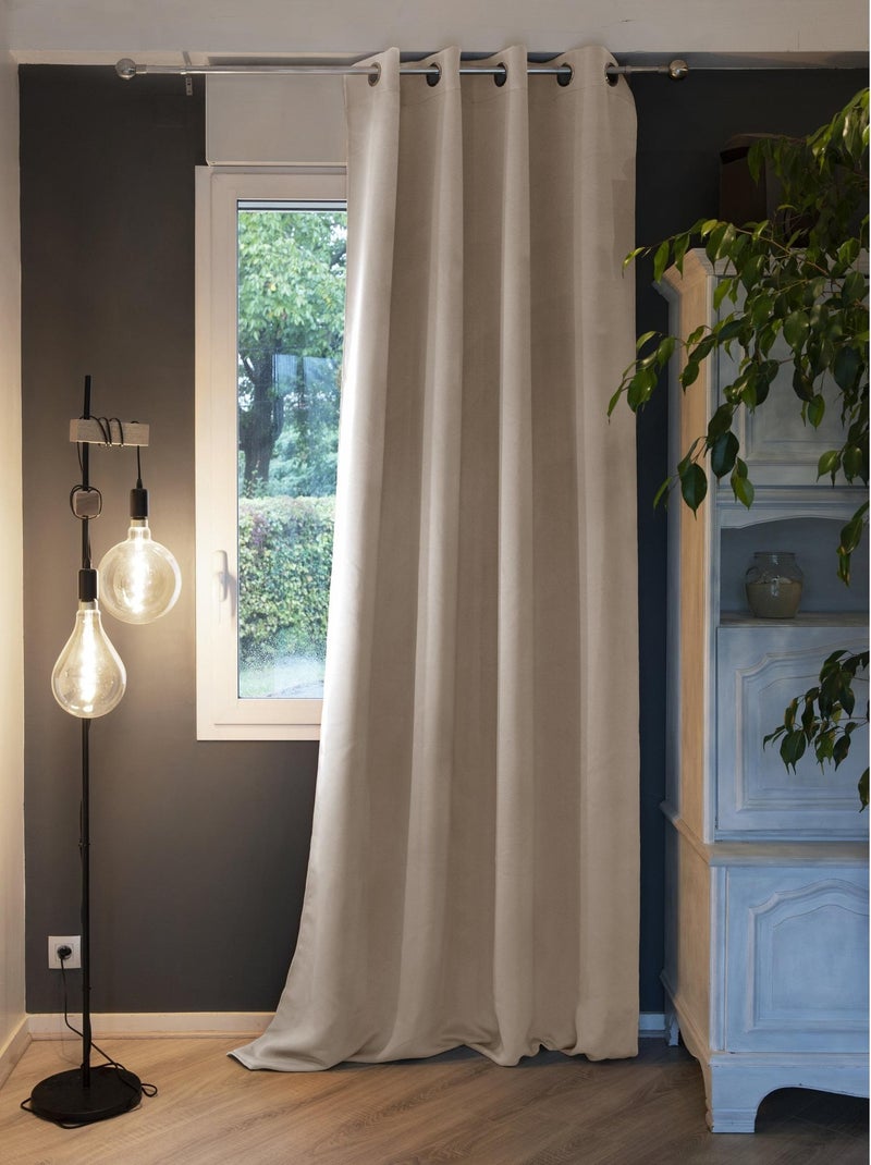 Rideau Occultant Collection Obscura Beige clair - Kiabi