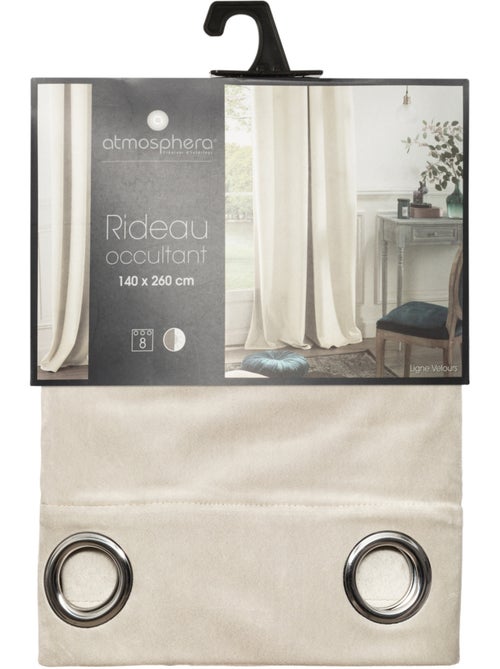 Rideau occultant DOLCE velours - Kiabi