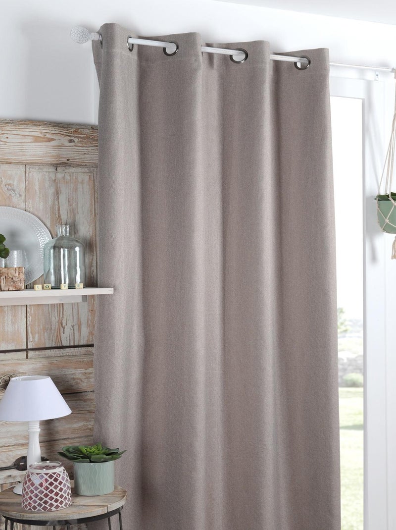 Rideau occultant doublure polaire Beige - Kiabi