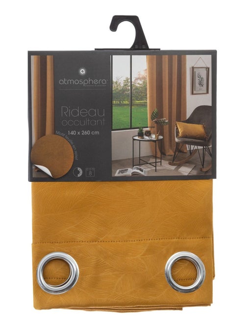 Rideau occultant embossé motif feuille - Kiabi Rideau occultant embossé motif feuille - Kiabi
