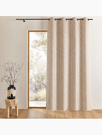 Rideau occultant en jacquard à motif géométrique