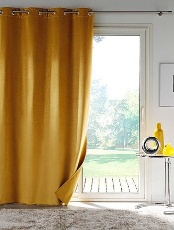 Rideau occultant en velours uni