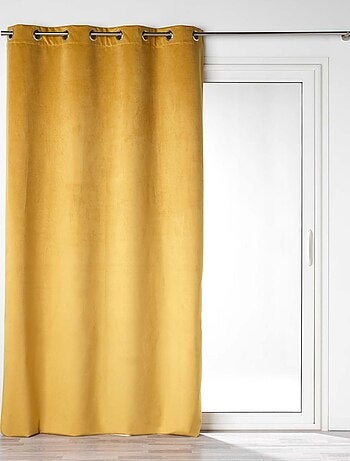 Rideau occultant en velours uni