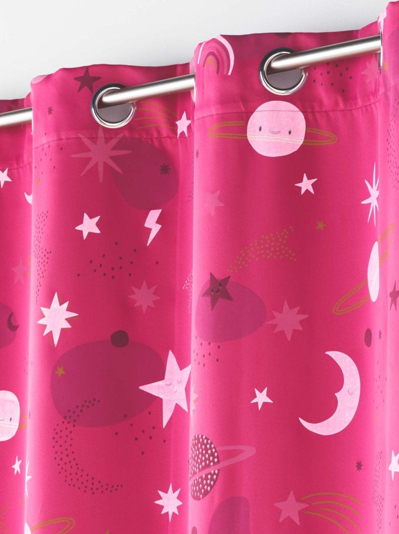 Rideau occultant enfant ambiance astrale Rose fushia - Kiabi