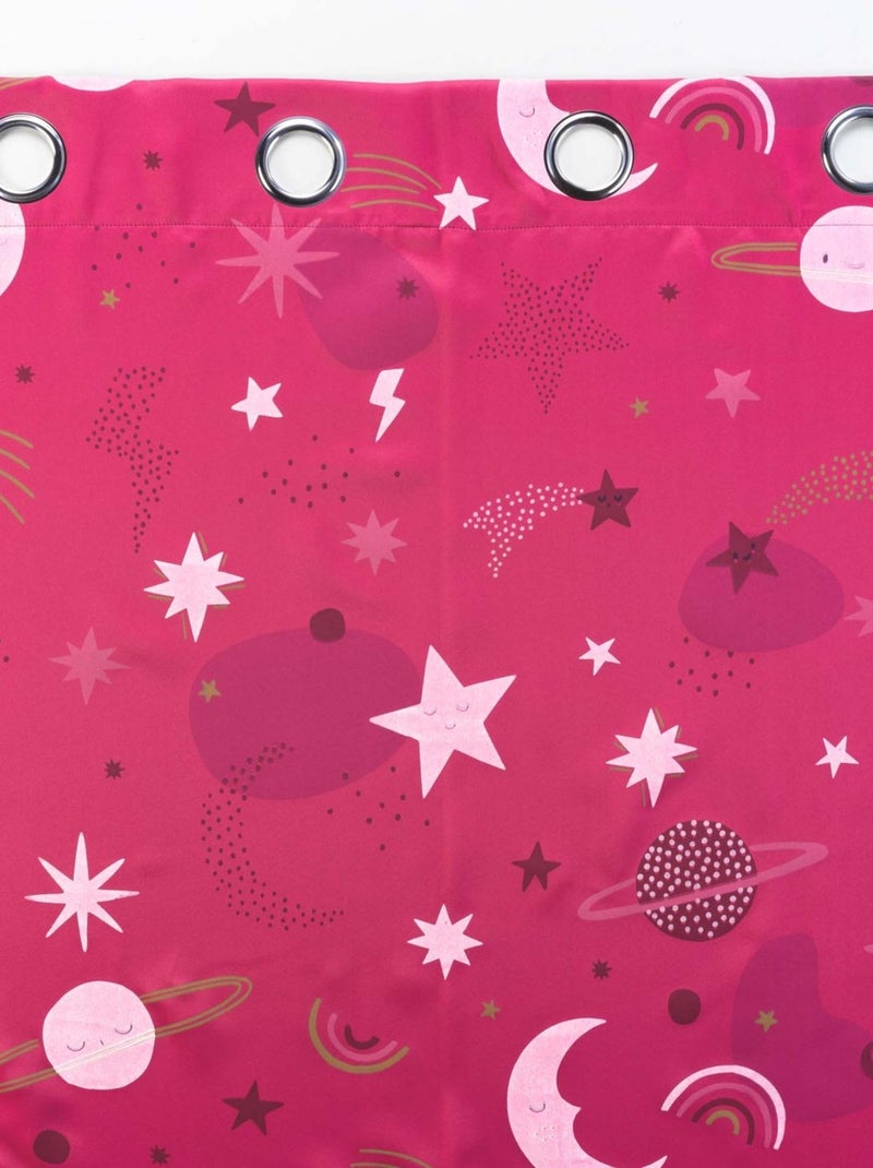 Rideau occultant enfant ambiance astrale Rose fushia - Kiabi