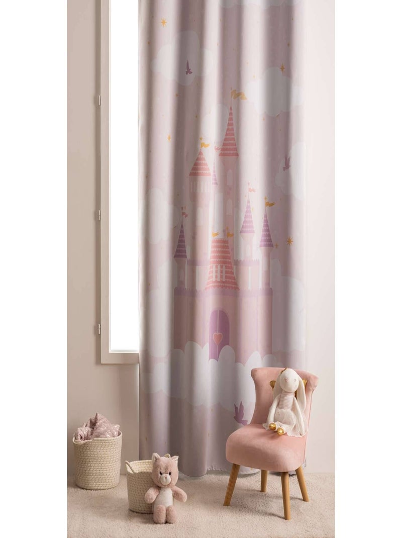 Rideau occultant enfant CHÂTEAU Rose - Kiabi