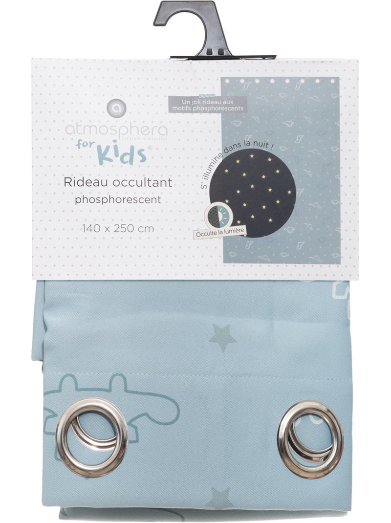 Rideau occultant enfant phosphorescent AIPO Bleu - Kiabi