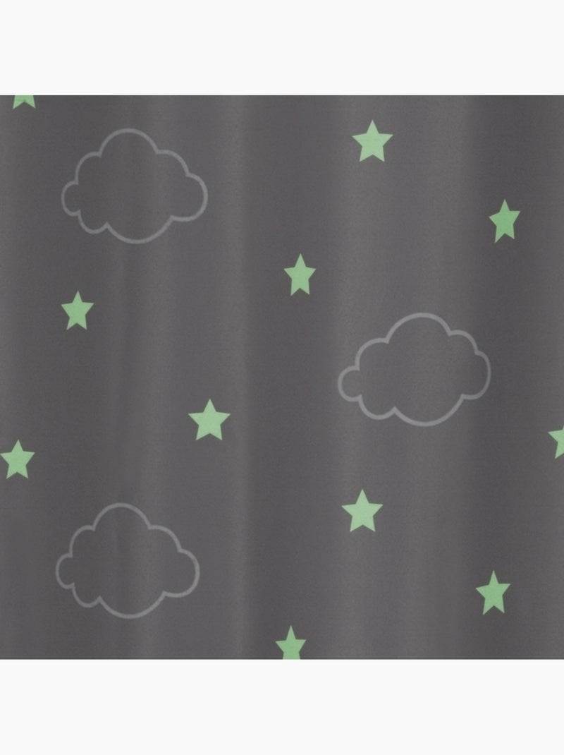 Rideau occultant enfant phosphorescent AIPO Gris - Kiabi