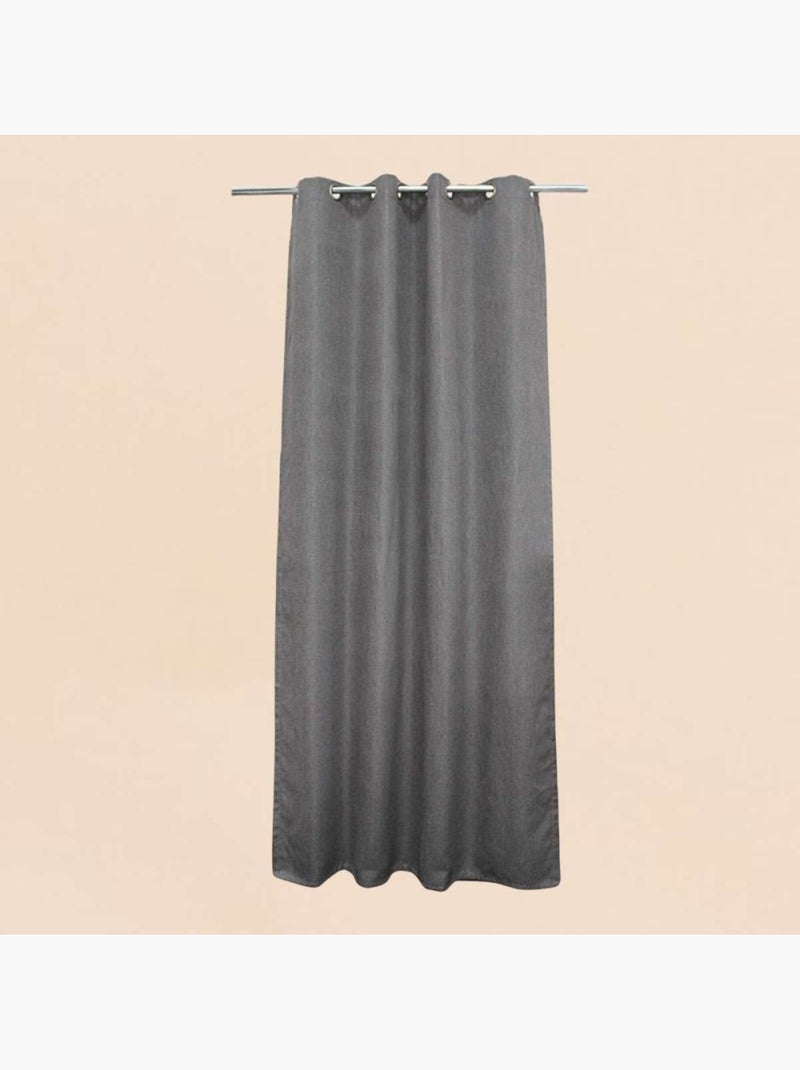 Rideau occultant envers tissé 140x240cm Gris clair - Kiabi
