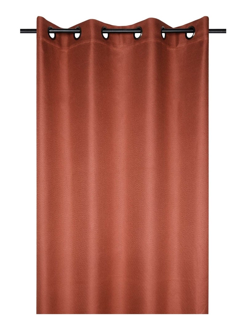 Rideau occultant et isolant doublé de polaire Terracotta - Kiabi