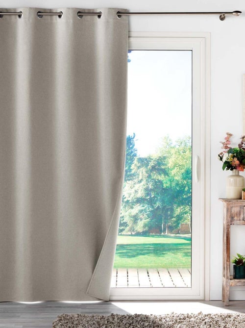 Rideau occultant et isolant thermique chiné - Kiabi