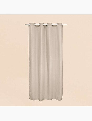 Rideau occultant et thermique effet lin 140x240cm