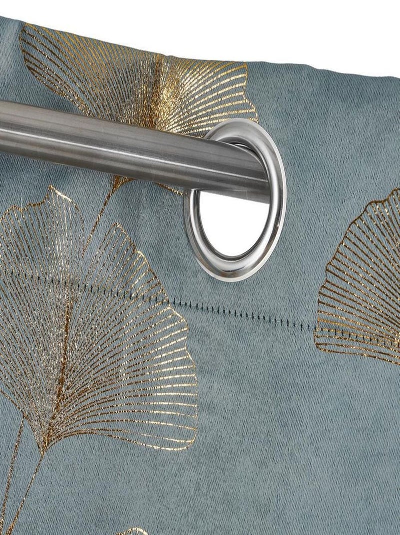 Rideau occultant feuilles de ginkgo Gris - Kiabi