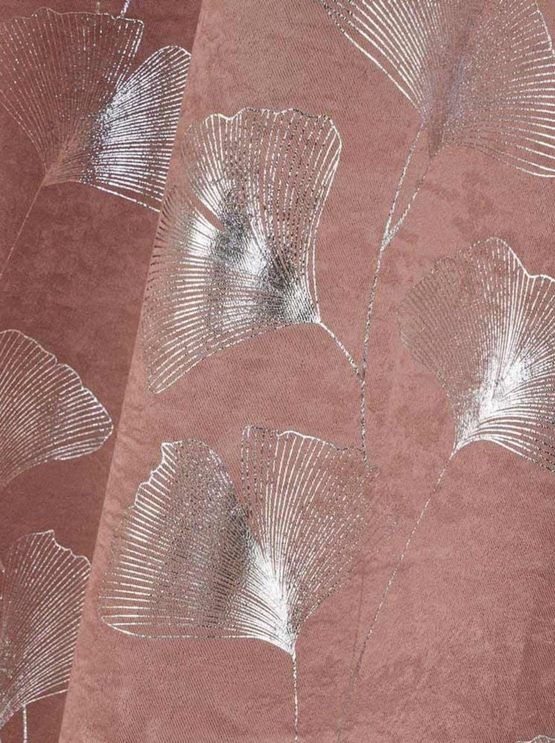 Rideau occultant feuilles de ginkgo Rose - Kiabi