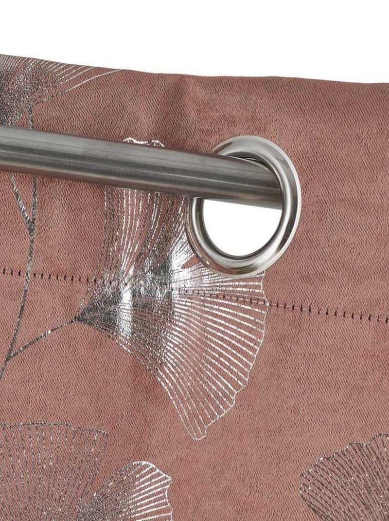 Rideau occultant feuilles de ginkgo Rose - Kiabi