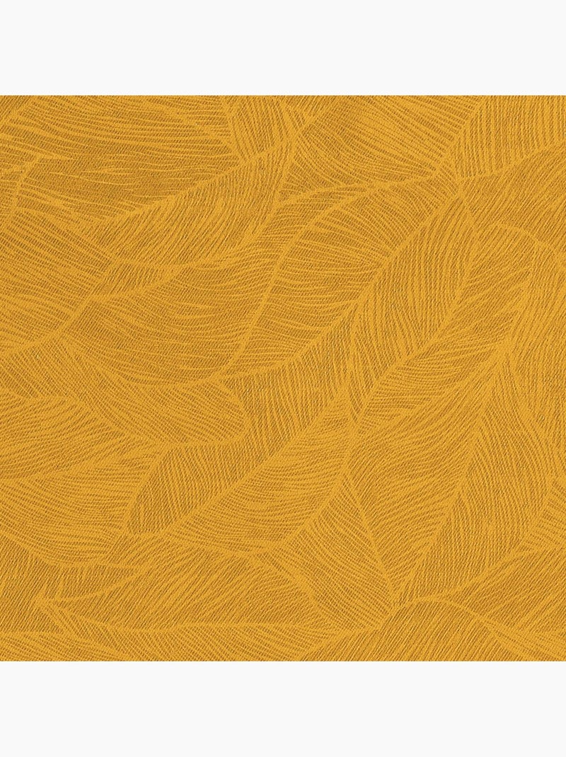 Rideau occultant feuilles Ocre - Kiabi
