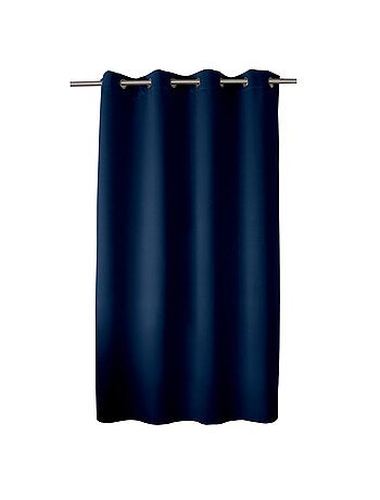 Rideau occultant fil noir avec 8 œillets