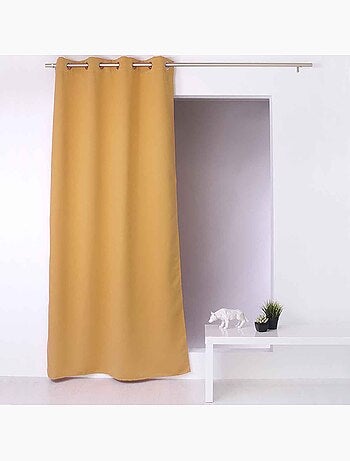 Rideau occultant fil noir avec 8 œillets