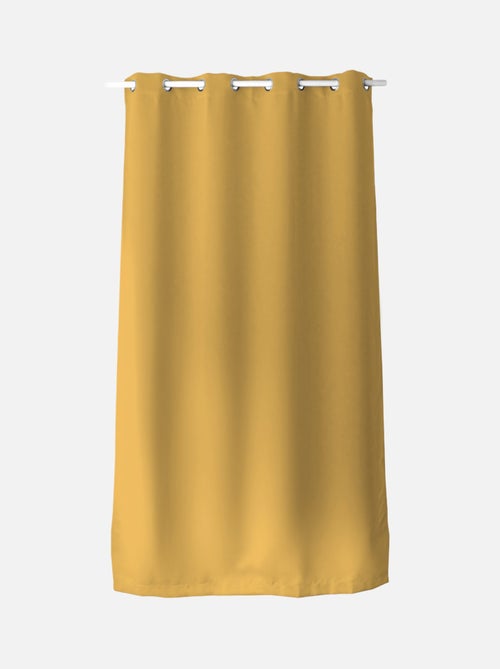 Rideau occultant fil noir avec 8 œillets - Kiabi