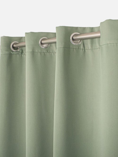 Rideau occultant fil noir avec 8 œillets - Kiabi
