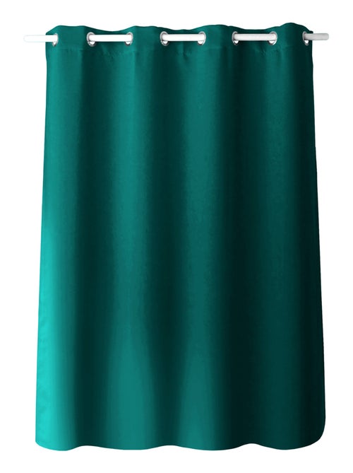 Rideau occultant fil noir avec 8 œillets - Kiabi