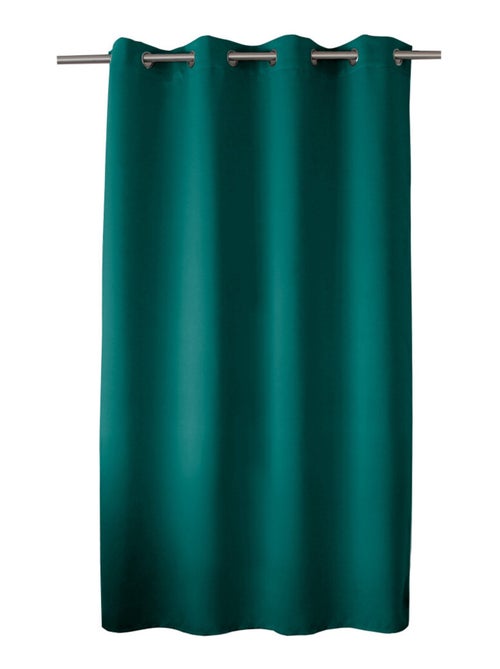 Rideau occultant fil noir avec 8 œillets - Kiabi