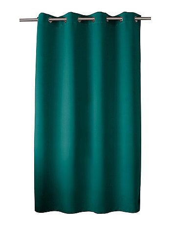 Rideau occultant fil noir avec 8 œillets